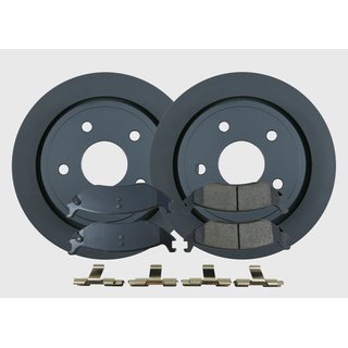 2 Bremsscheiben + Powerstop Bremskltze hinten Chrysler Aspen 2007-2009