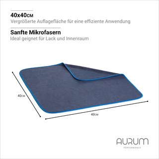 6x Aurum Performance Allround Microfasertuch 400GSM 40x40cm